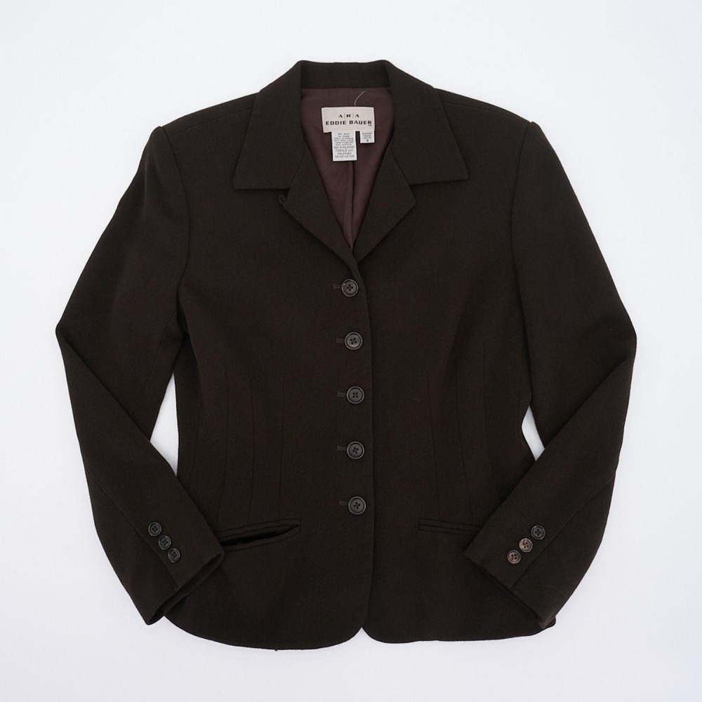 Vintage A/K/A Eddie Bauer dark brown wool blazer